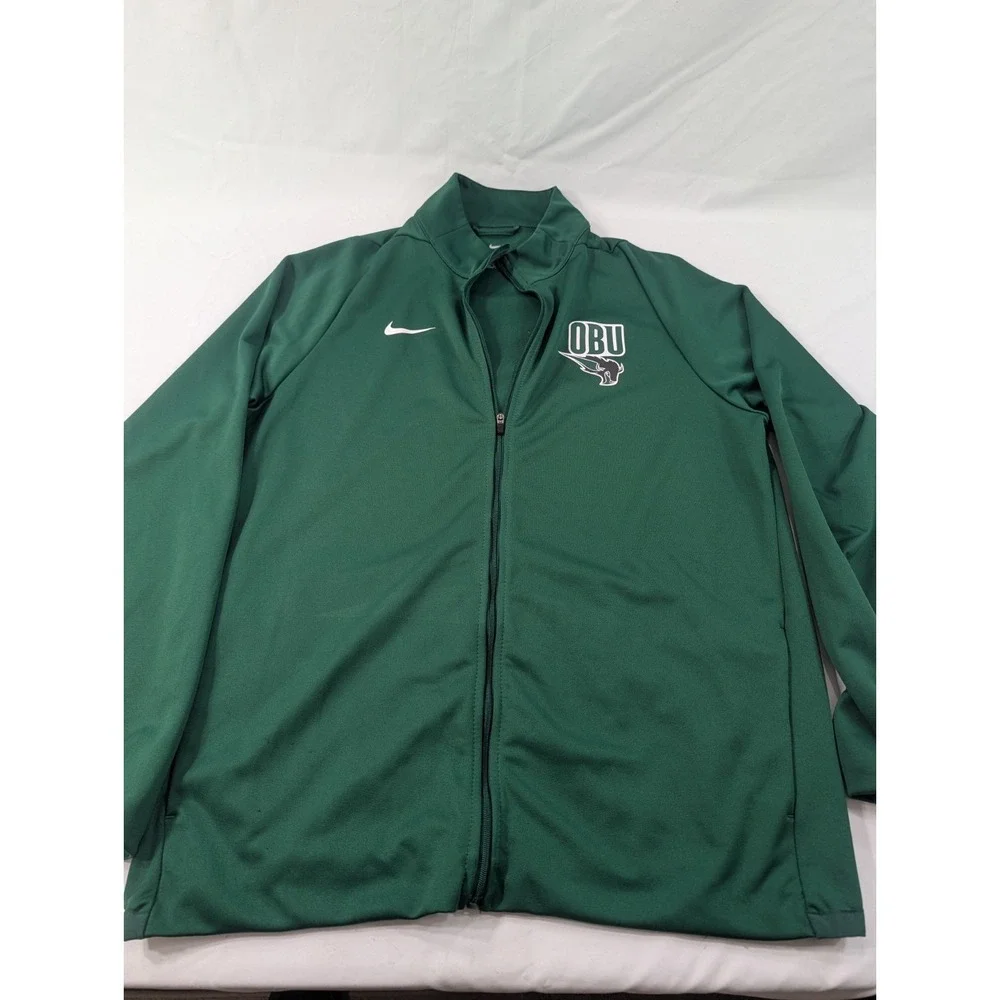 Oklahoma Baptist Bison Nike Epic Knit Training Zip‎ Jacket Green M OBU